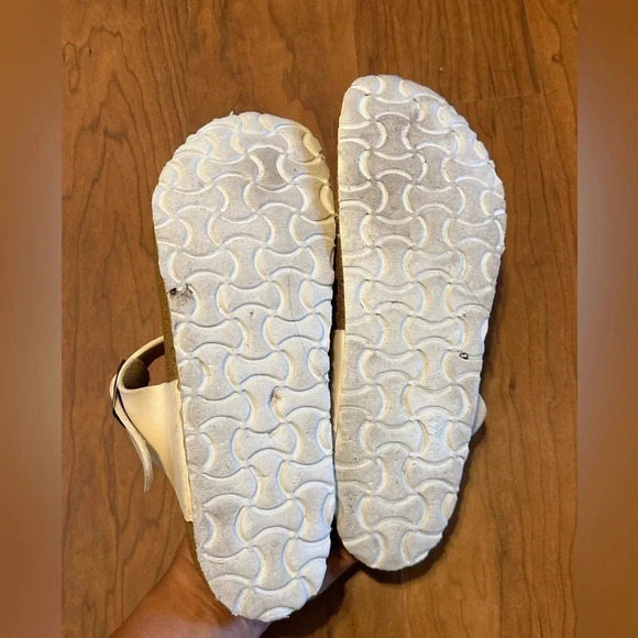 Birkenstock Gizeh Birko-Flor Unisex Size EU 40 US L9 M7 White Slip On Sandals - Picture 4 of 6